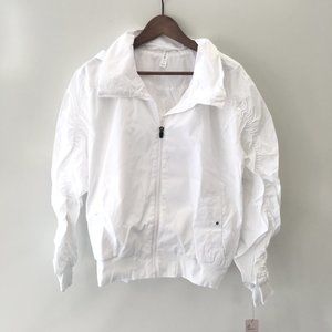 Ideology  Women's Ruched-Sleeve Hooded Jacket LG